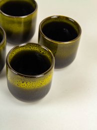 Set di 6 tazze per cenere di paglia
