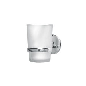 Glass and chrome toothbrush holder Fakelmann Vision