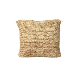 The Raffia Flores Cushion Cover Square - Natural - 40x40