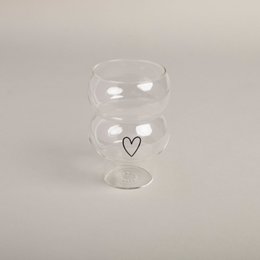Double Bubble Glas Herz (VE = 6 Stk)