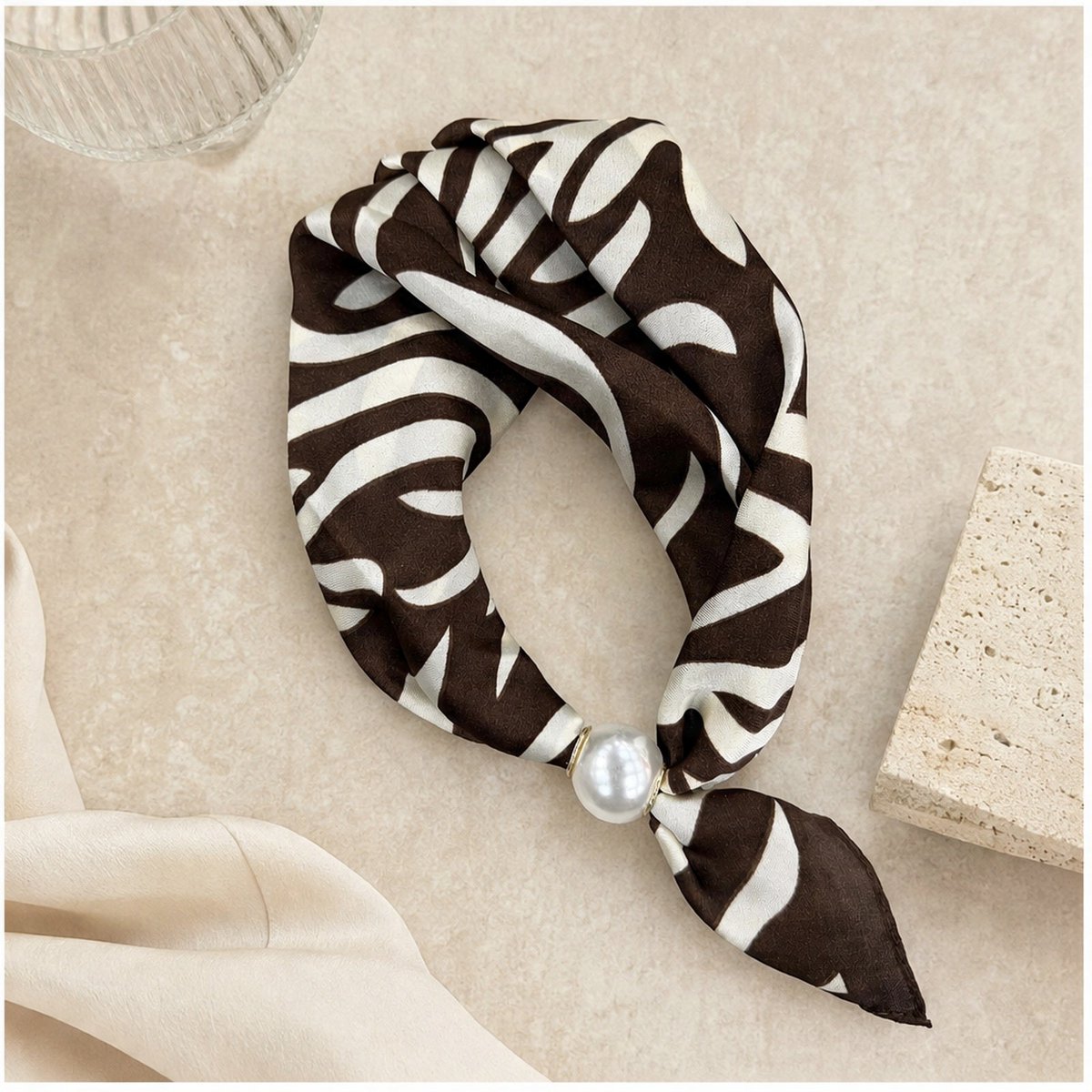 HS Pearl Scarf Zebra Print - Multiple Colors
