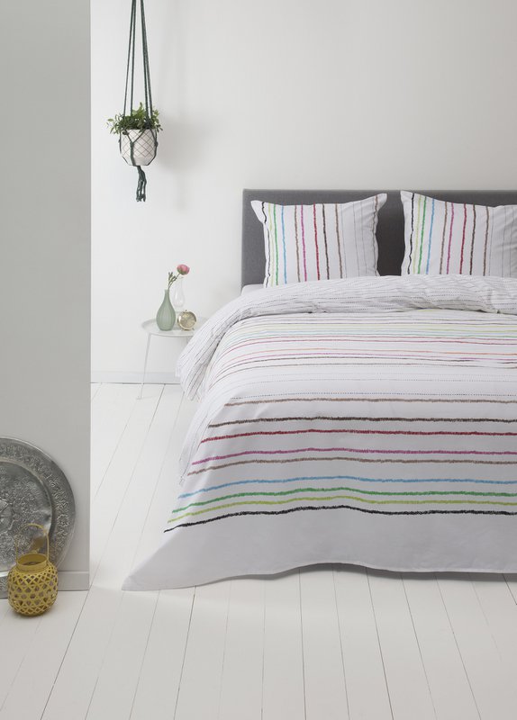 100% Cotton Duvet Cover - Scratch White