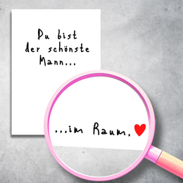 Postkarte | Schönste Mann ... im Raum