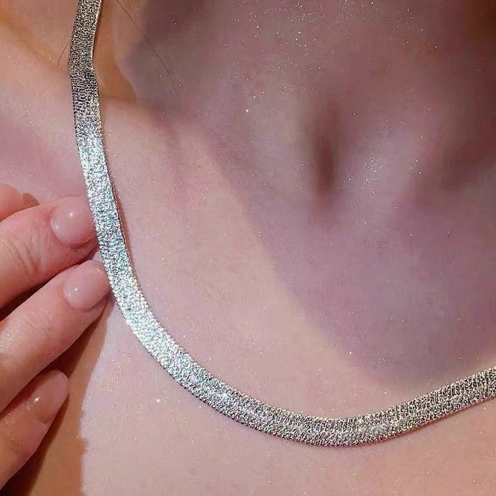 Ultra skinnende lag sildebenskæde halskæde