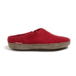 Classic Slipper - Filzpantoffel mit Ledersohle, rot
