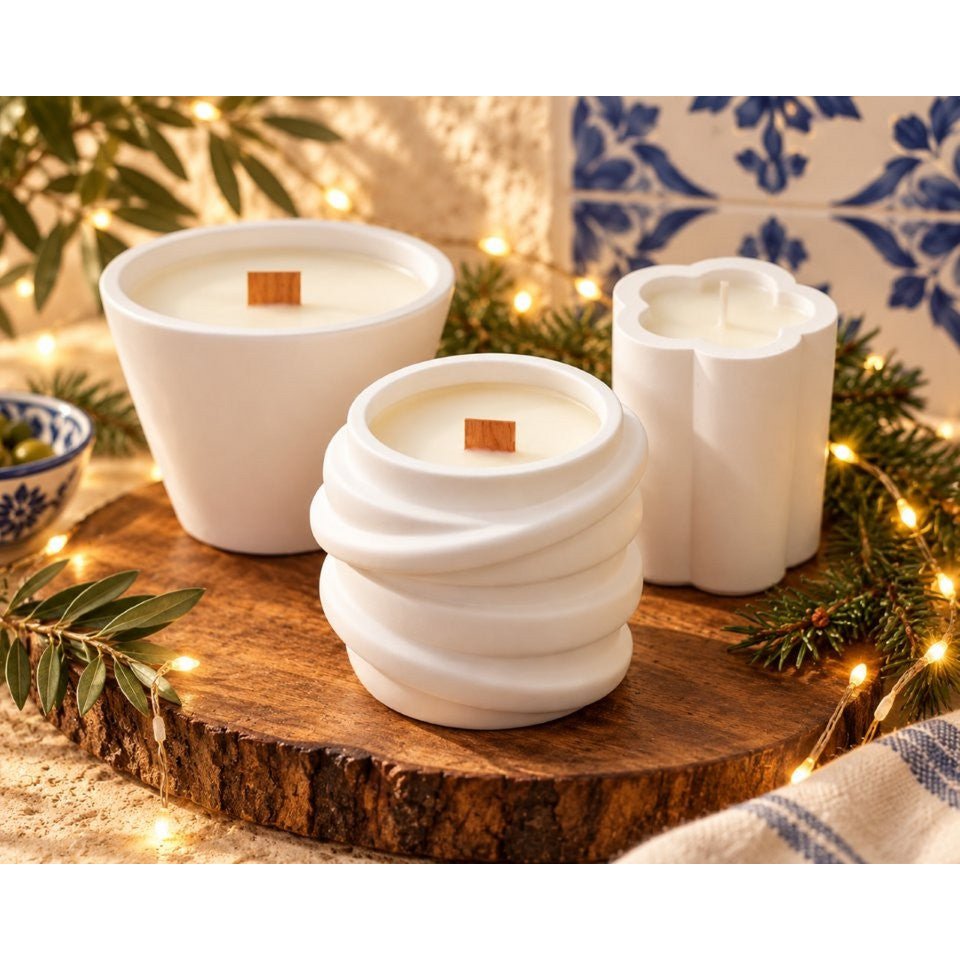 LAVURI TWISTER Candle Vanilla CUP – handgemachte Sojawachskerze