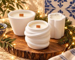 LAVURI TWISTER Candle Vanilla CUP – handgemachte Sojawachskerze
