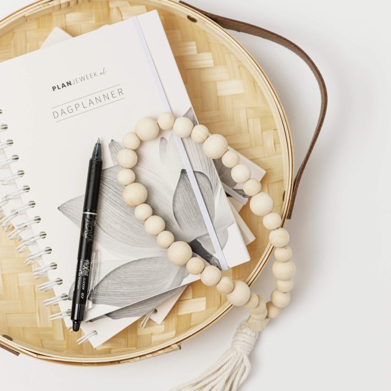 Prikkelarme A5 dagplanner 'Lotus' planboekje met ringband