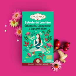 Biologische spiraal van lichte kruidenthee - Harmonieuze revitaliserende infusies van gember en rozenbottel - Cafeïnevrije thee - Hoogwaardige ingrediënten