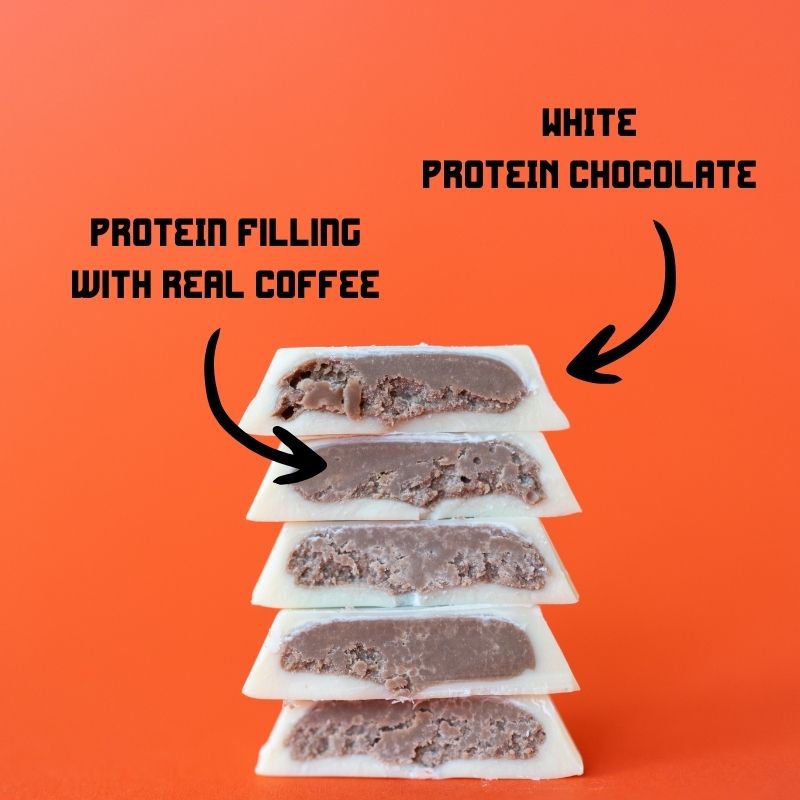 Eiwitarme koffie, witte chocoladebeker