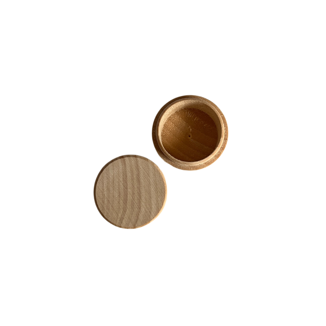 Wooden teeth / hair lock box small