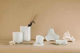New modern design tall vase inspired by CORAL and Aalto, COR30WH