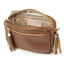 Florence Artegiani. Delfina Woman shoulder bag. Genuine leather Dollaro