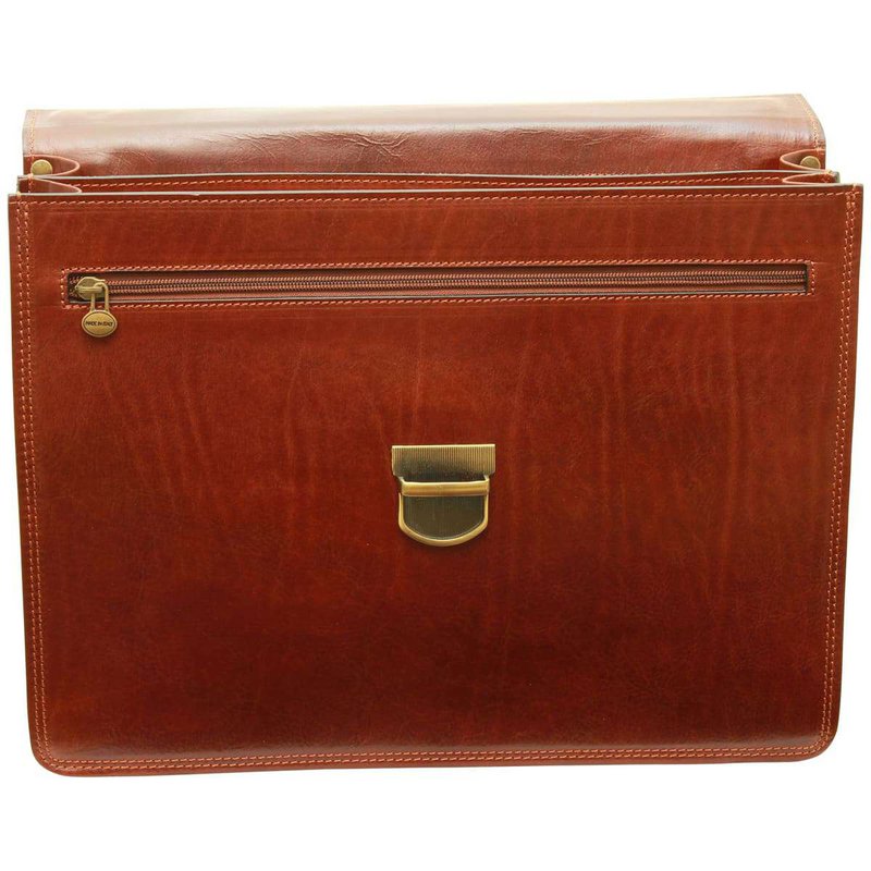 Vachetta Leather Briefcase - Brown
