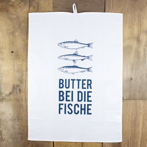 Theedoek met boter voor de vis