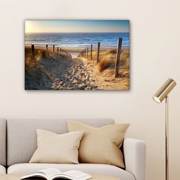 Canvas Maleri - Wall Decoration - Beach - Sea - The Holland - Dunes - Sun