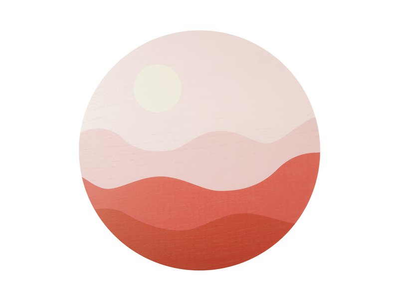 Muur kunst zonsondergang