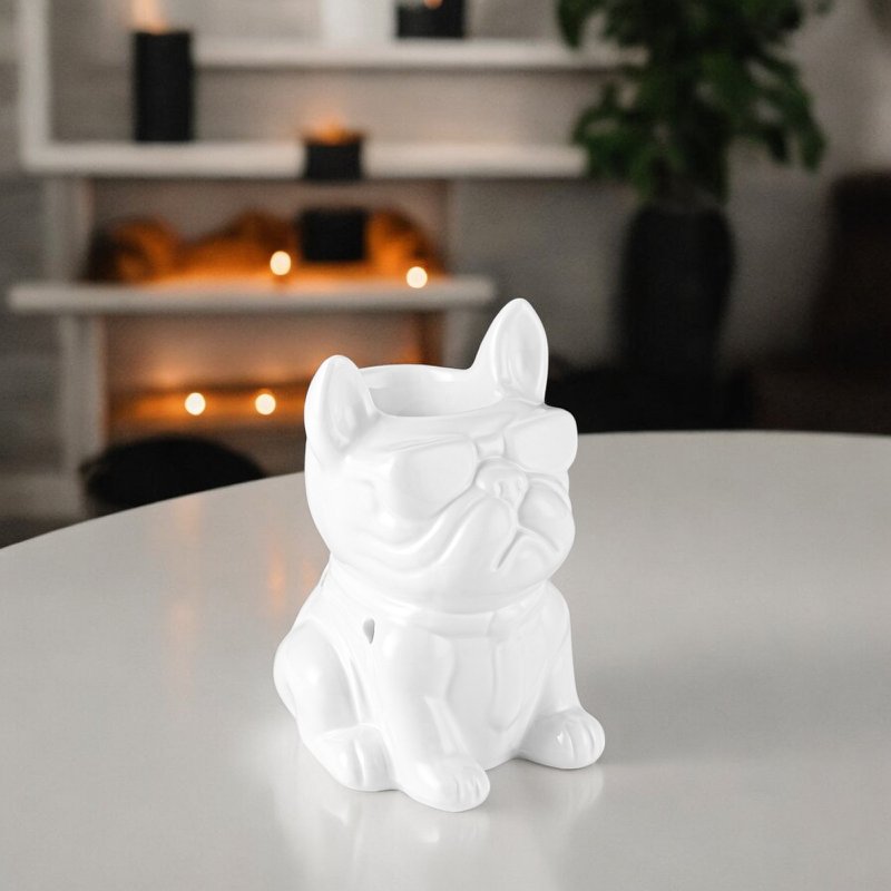 Burning Céramy Boubou White Phaurement - Vela de cerámica lacada - Cerosas perfumadas de difusión, aceites esenciales - decoración de ideas de regalo