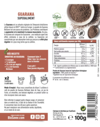 GUARANA POUDRE - 100G - KOMPLÉMENT ALIMENTAIRE