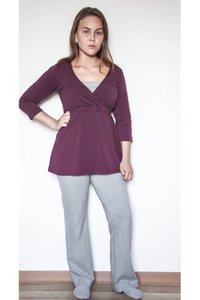 1721-02 | Damen Stilltunika - Aubergine