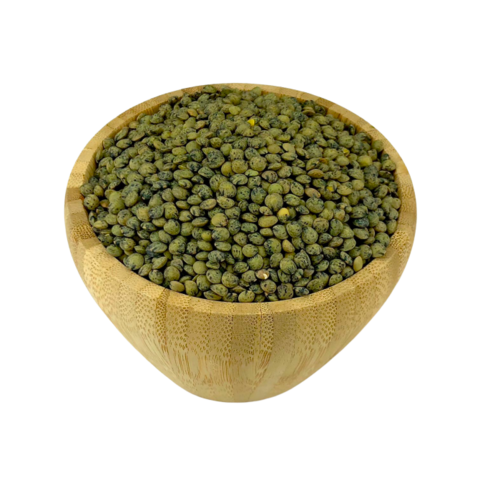 Biologische groene linzen in bulk