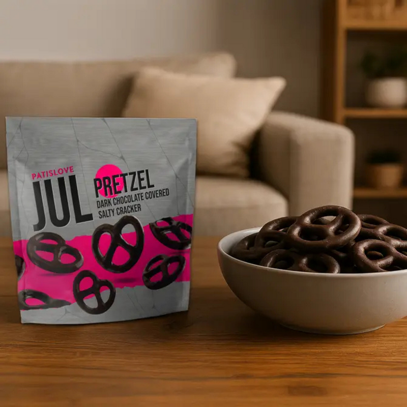 Pretzel Kiks med mørk chokolade, 110G