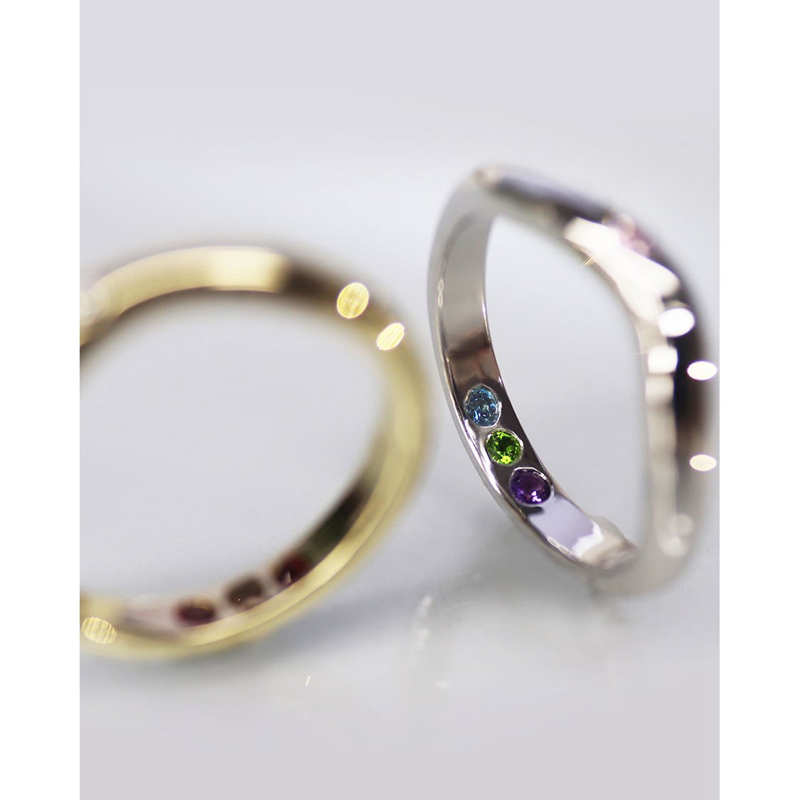 Pre-Set Hidden Inner Strength Ring Silver Polished