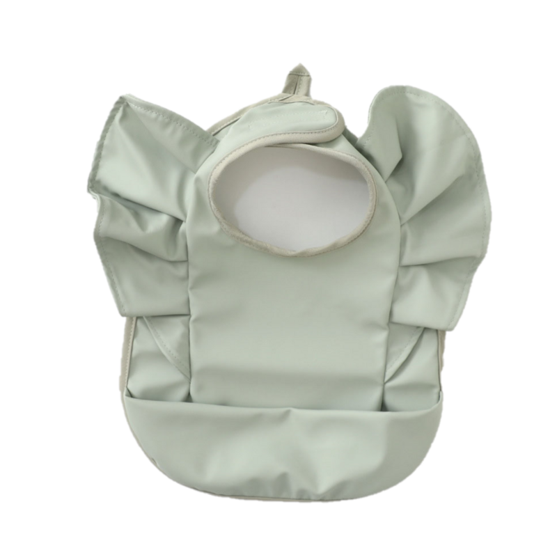 Frill Bib – Dusty green Copy