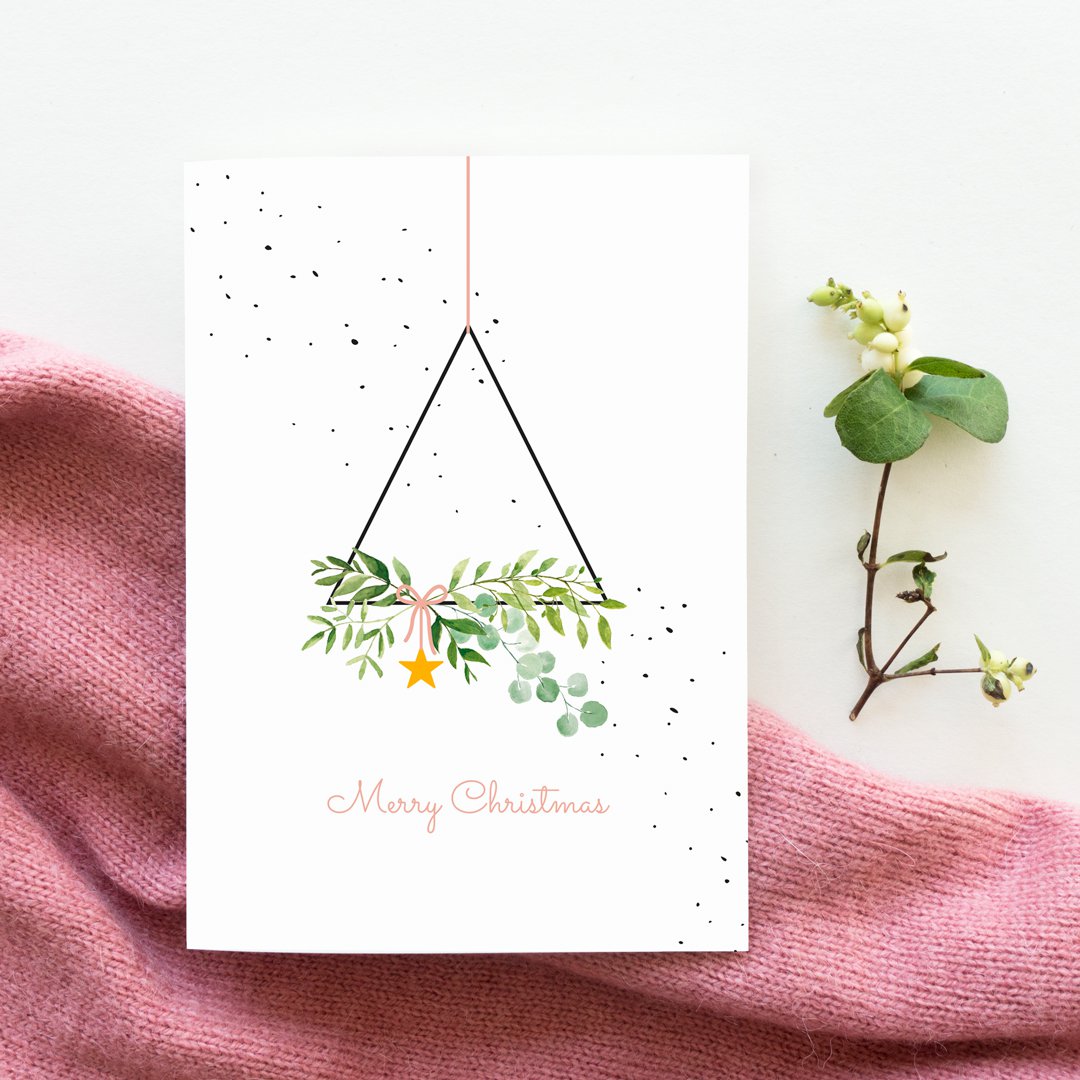 Christmas card | Wreath Triangle