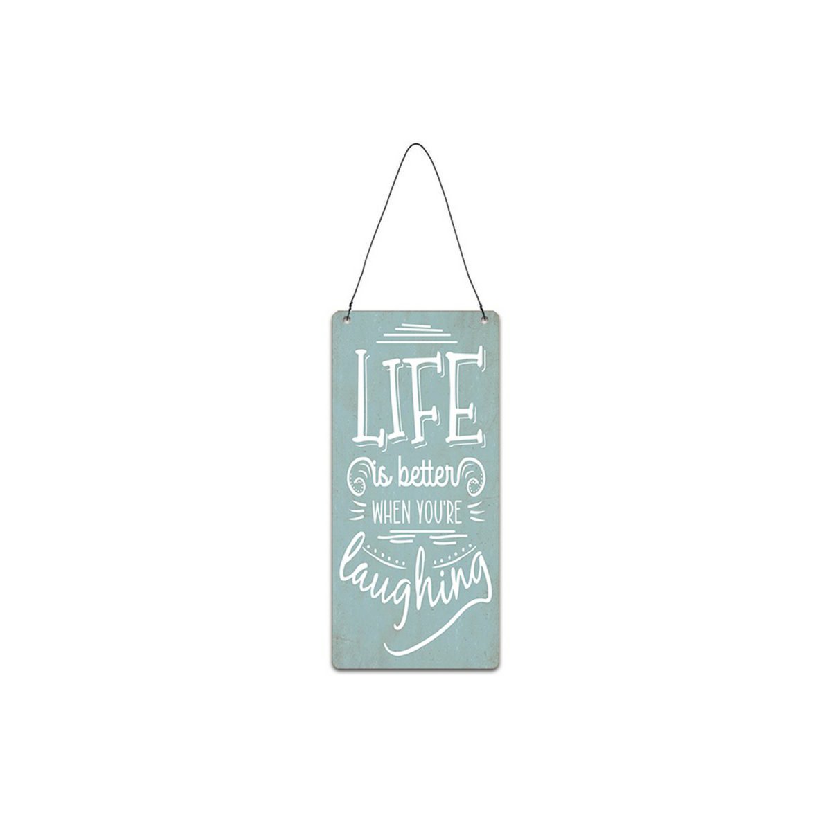 Plaque métal Rire 7x15 cm Isabelle Rose
