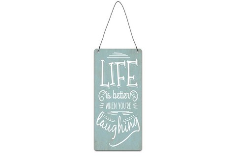 Metal sign Laughing 7x15 cm Isabelle Rose