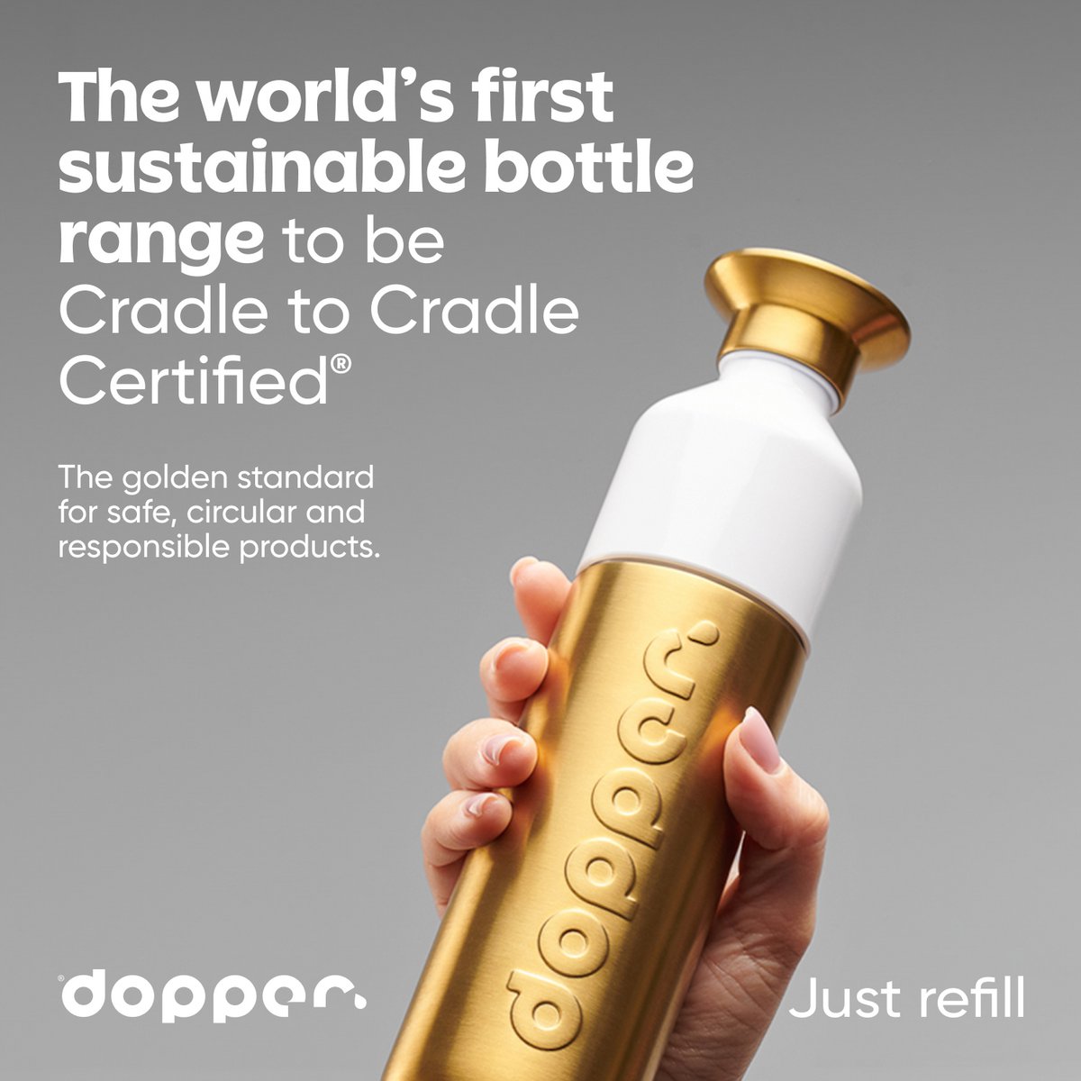 Botella de agua reutilizable Dopper Steel 800ml