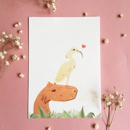 Capibara ansichtkaart (milieuvriendelijk)
