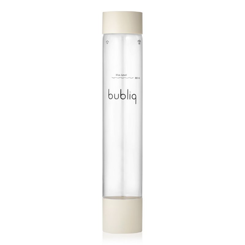 Beige bottle for bubliq drink carbonator
