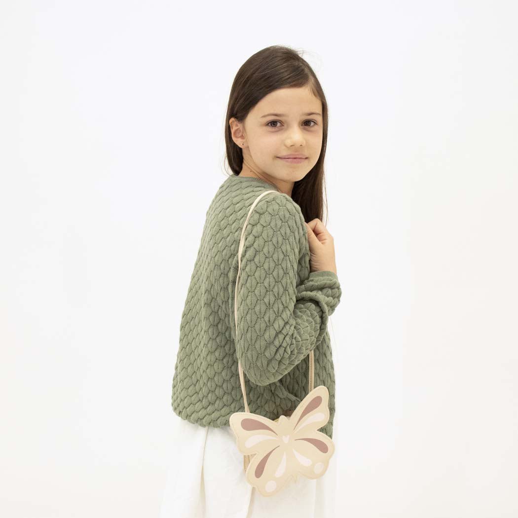 Dziecięca torba na ramię - Meilin the Butterfly Beige