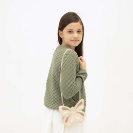 Sac bandoulière enfant - Meilin le papillon Beige