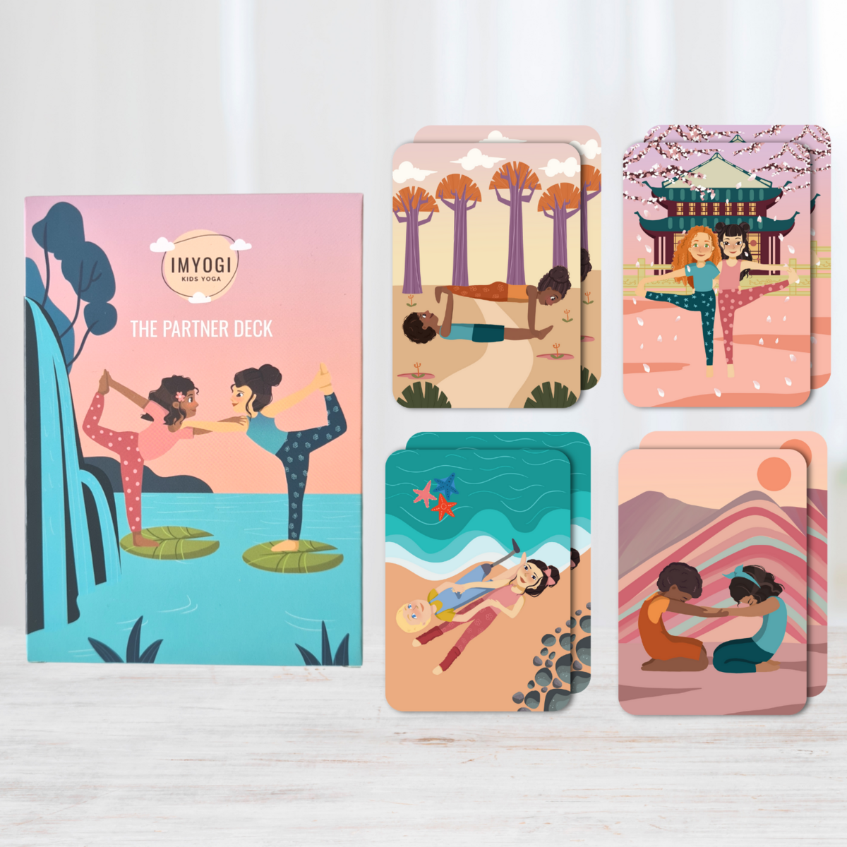 Partner-Yoga-Karten für Kinder – Weihnachtsgeschenk