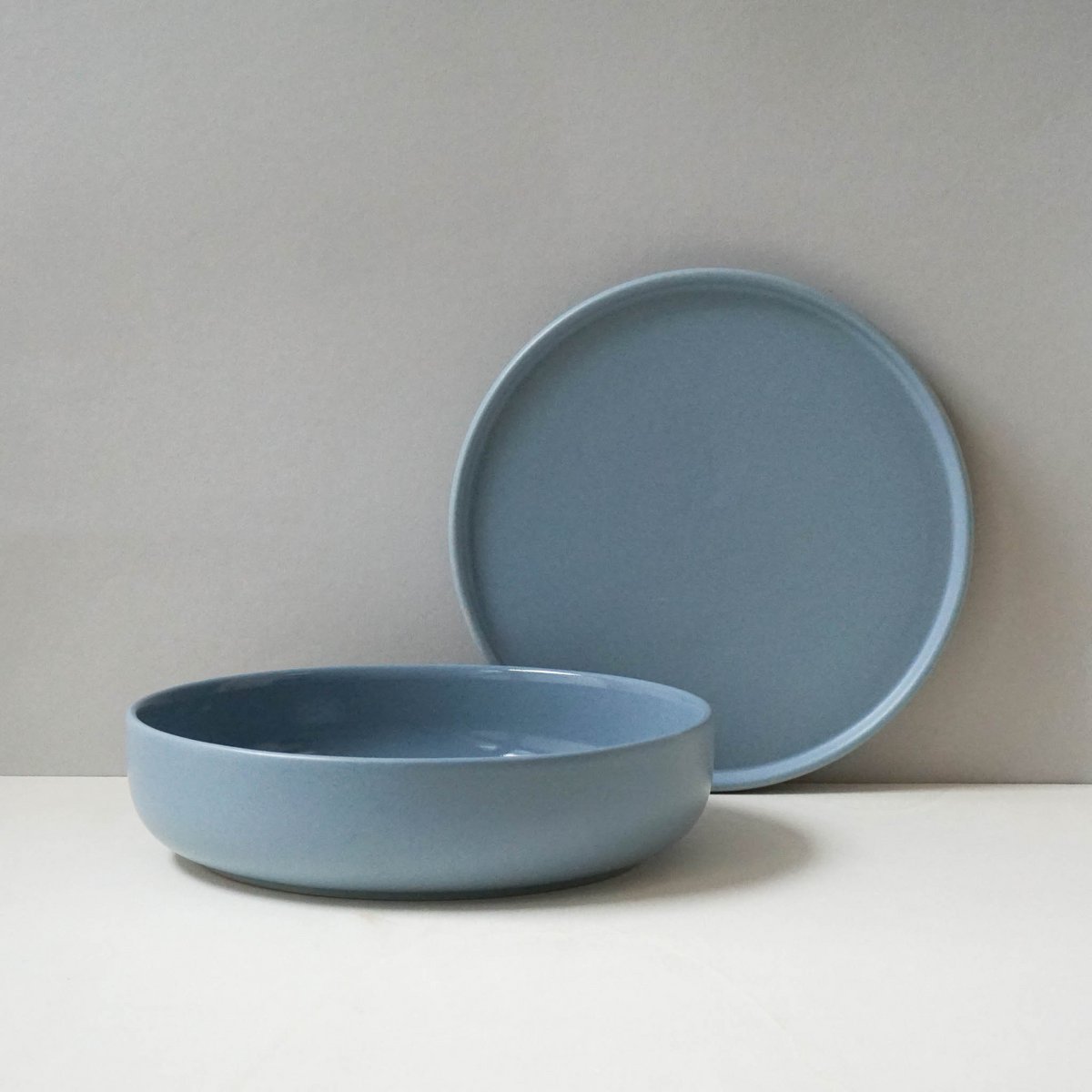 Teller/Deckel 22 cm - fjord blue matt