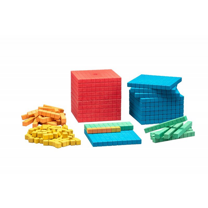 Cette gamme de base en 5 couleurs (141 pièces) | RE-Wood® Apprendre les calculs décimaux