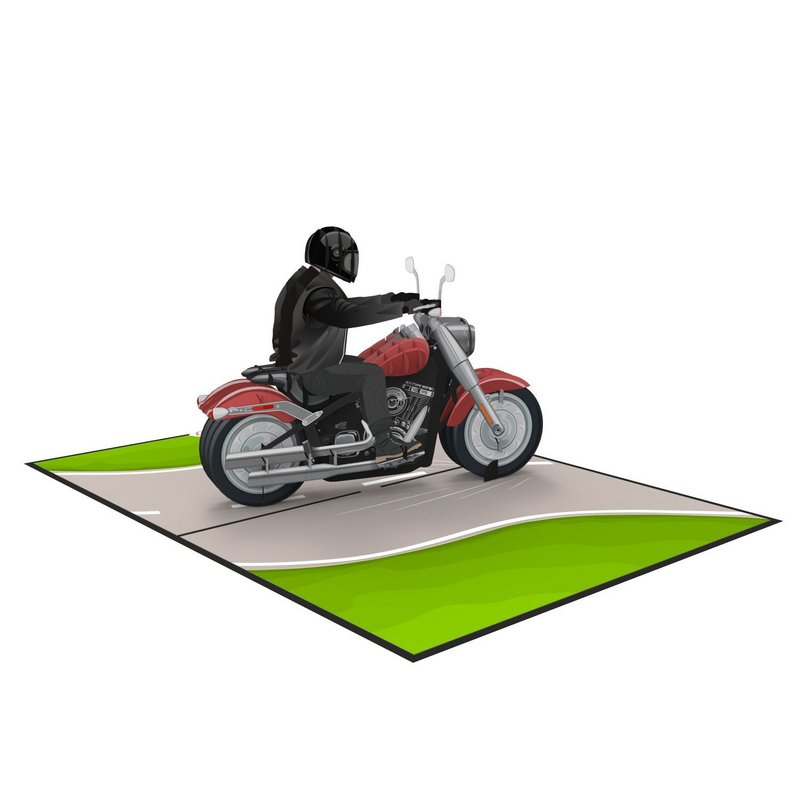 Pop-upkaart voor motorfietsen