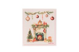 Torchon Vintage Noël 17x20 cm Isabelle Rose
