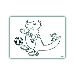 Genfarverbart dækkeserviet Dino Football