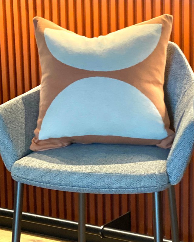 Ella Pillow-Cover Peach, Soft Jacquard Knitted Cotton