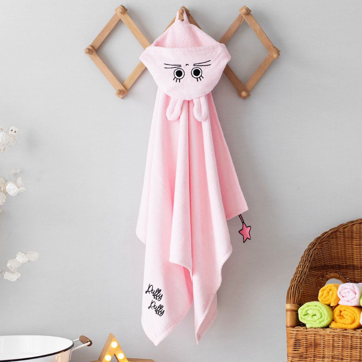 Milk&Moo Chancin Samt-Babyhandtuch mit Kapuze, 100 % Baumwolle, ultraweich, schnell trocknend