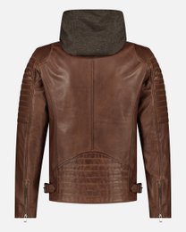 Jasper │ Veste à sweat à capuche en cuir masculin