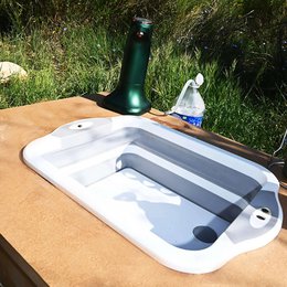 Évier pliable en silicone pour camping - Planche à découper portable