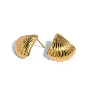 LOUIZ Gouden Schelpen knopjes