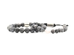 Father and daughter bracelet set Larvikite