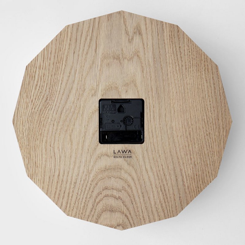 Wooden Delta Clock in Oak