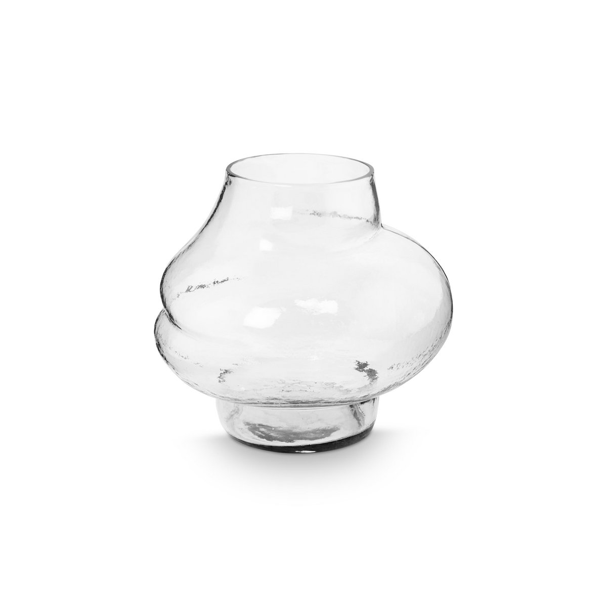 Vase Glass Clear Bubble 27x25cm